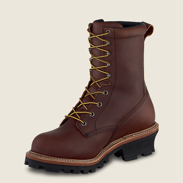 Red Wing Work Boots Loggermax - 9-Inch Insulated Waterproof Soft Toe Logger - Brune - Herre 8902-WGV